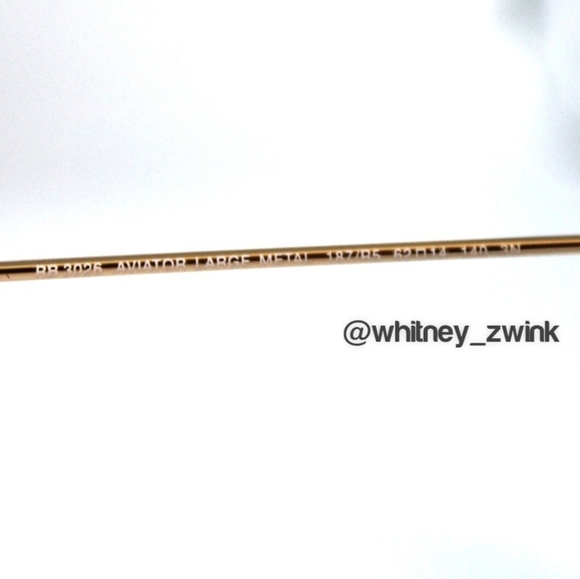 Model Display Ray-Ban Aviator Black Lens RB3025 58 / 62 Gold Frame - Picture 14 of 17